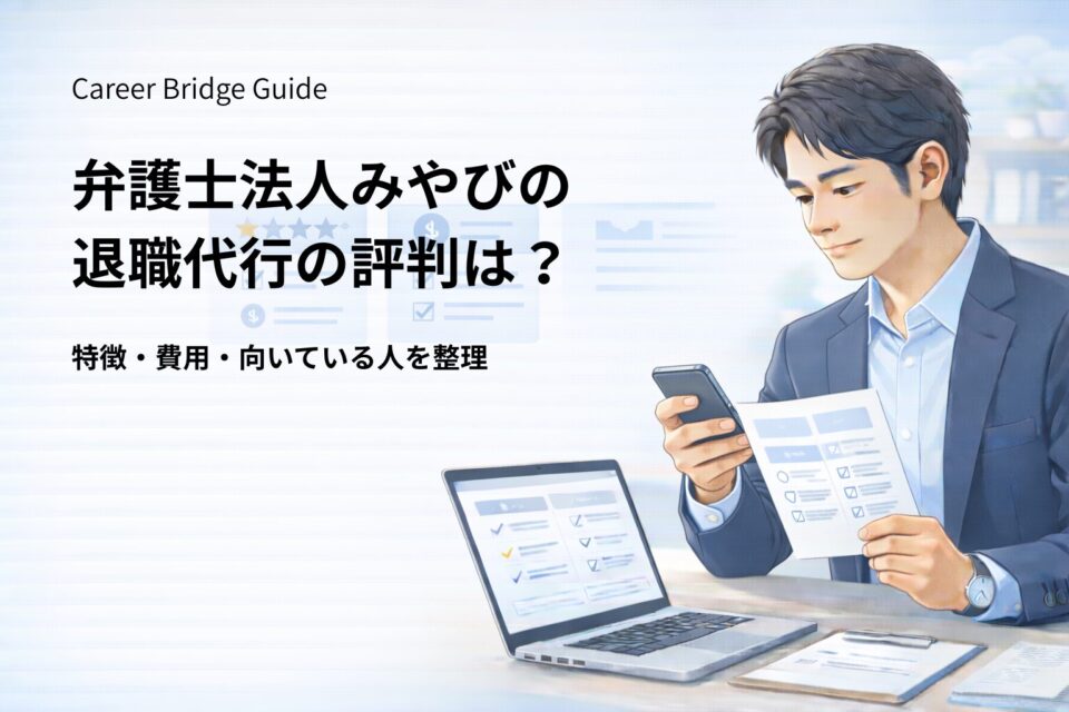 弁護士法人みやびの退職代行の特徴と評判を整理するイメージ