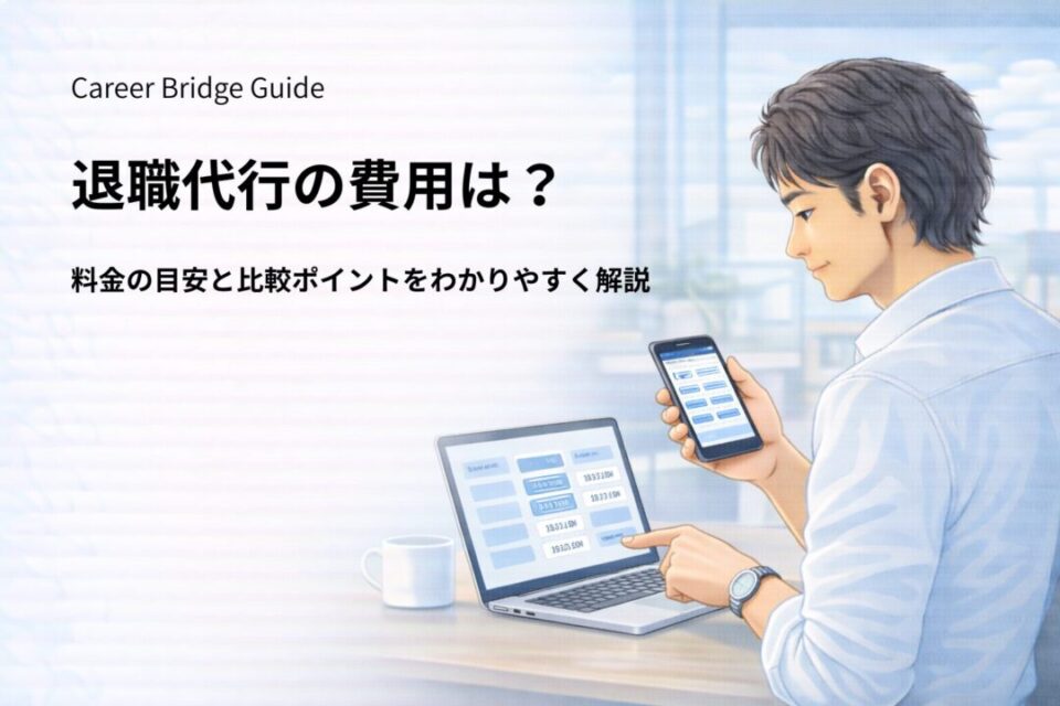 退職代行の費用相場を民間企業・労働組合・弁護士別に比較しているイメージ