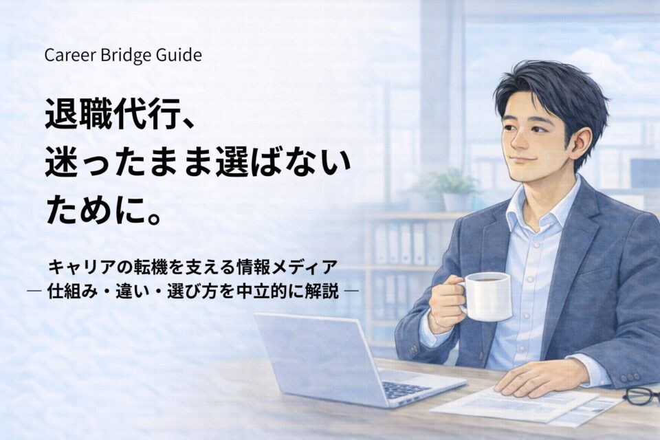 退職代行の選び方を解説するキャリア情報メディアのトップ画像